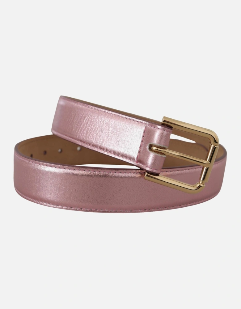 Pink Leather Belt Classic Style Women