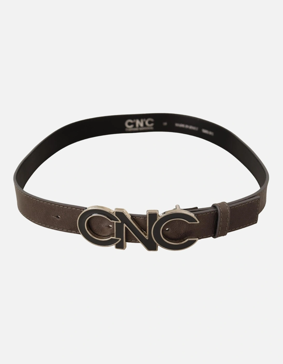 CNC Logo Buckle Belt Leather Belt Women - Brown