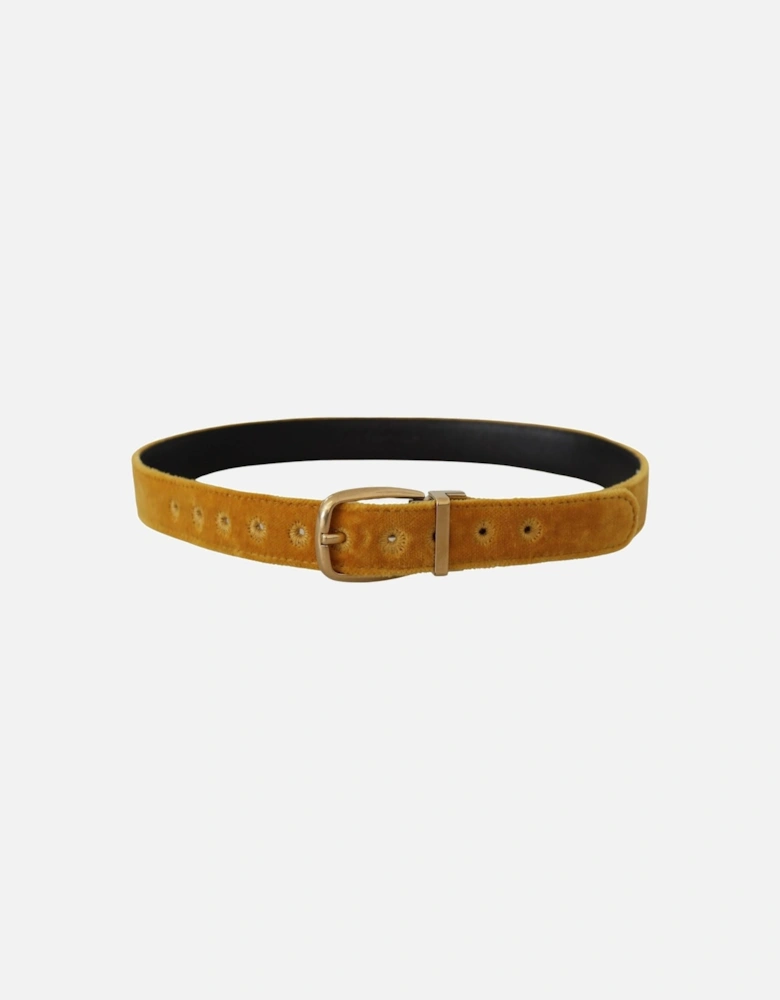 Velvet BeltGold Buckle Women