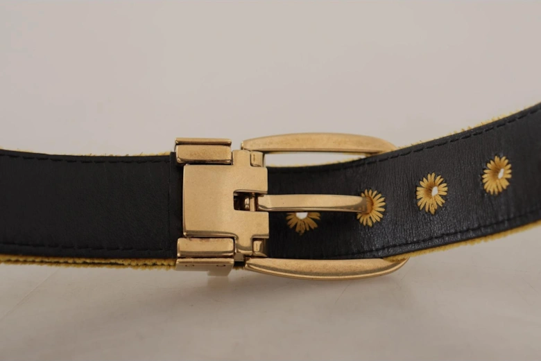 Velvet BeltGold Buckle Women