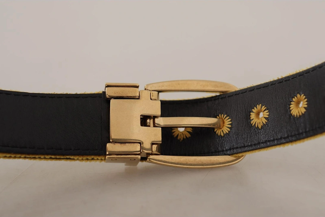Velvet BeltGold Buckle Women