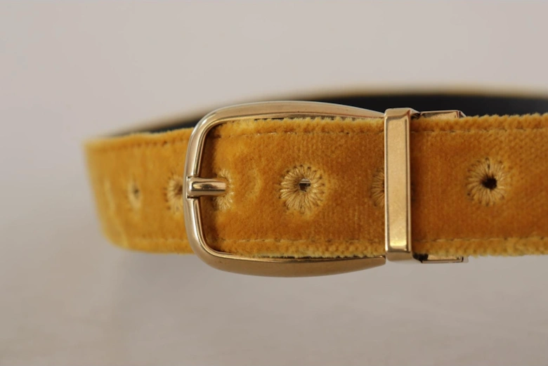 Velvet BeltGold Buckle Women