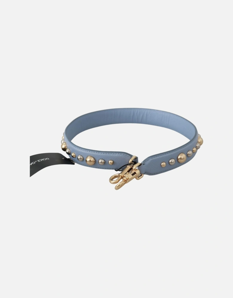 Dolce Gabbana Bag Strap Blue Studded Leather Women Other