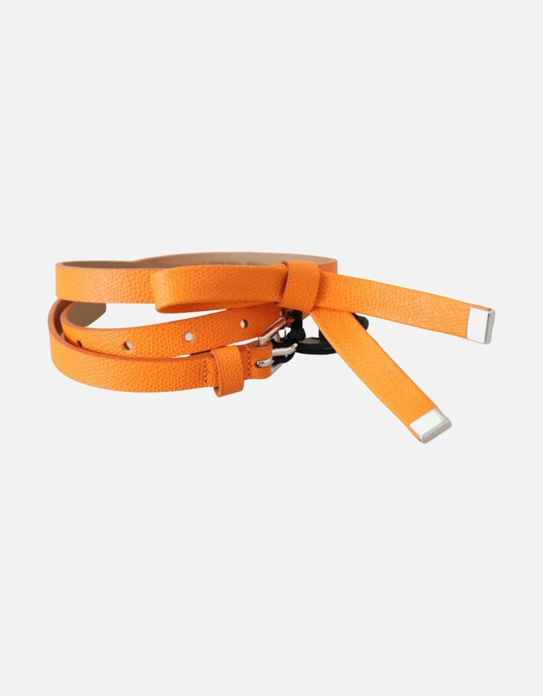 Double Buckle Fastening Belt Women - Orange