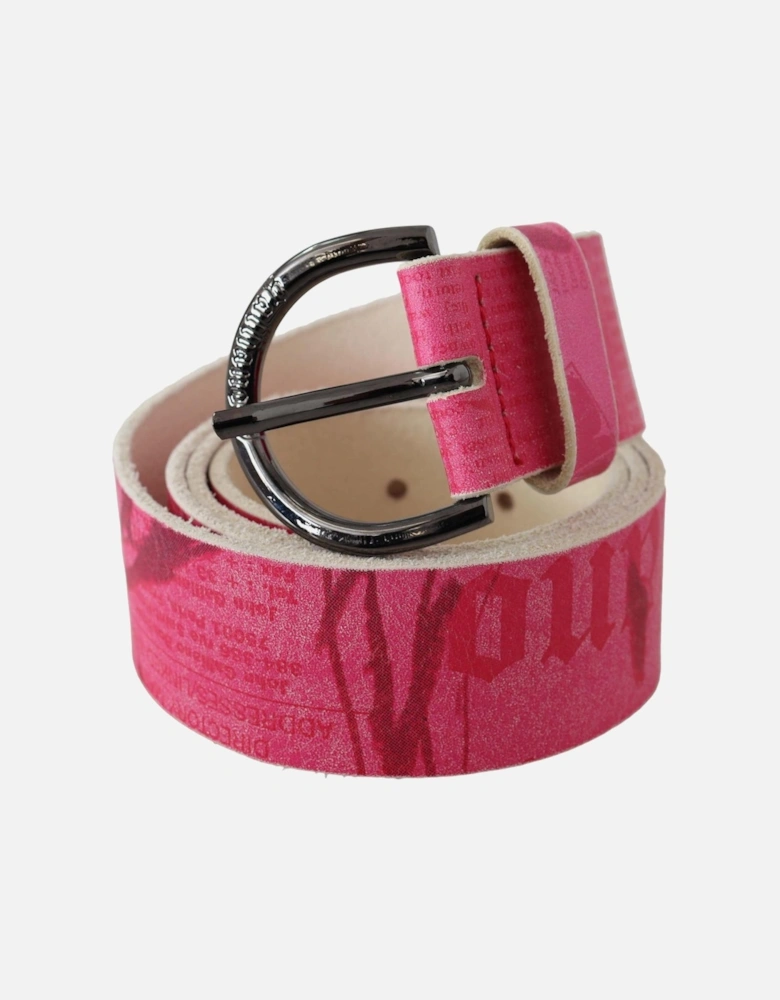 Printed Leather Belt ModelBEL8159 Women - Pink