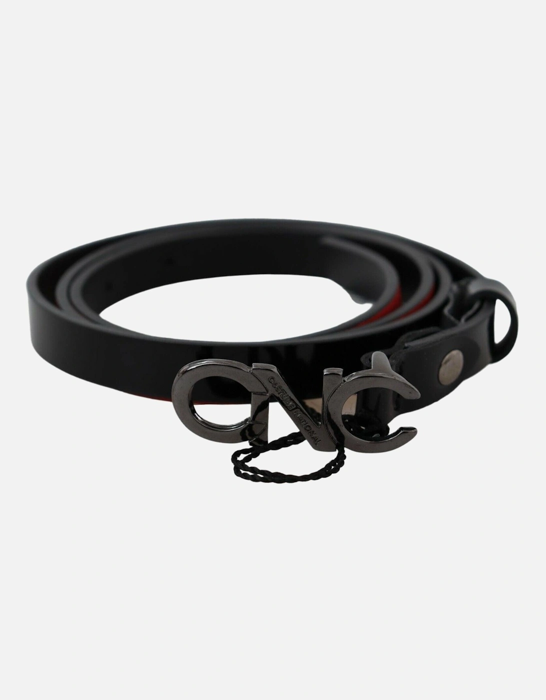 Leather Belt BlackRed Women, 4 of 3