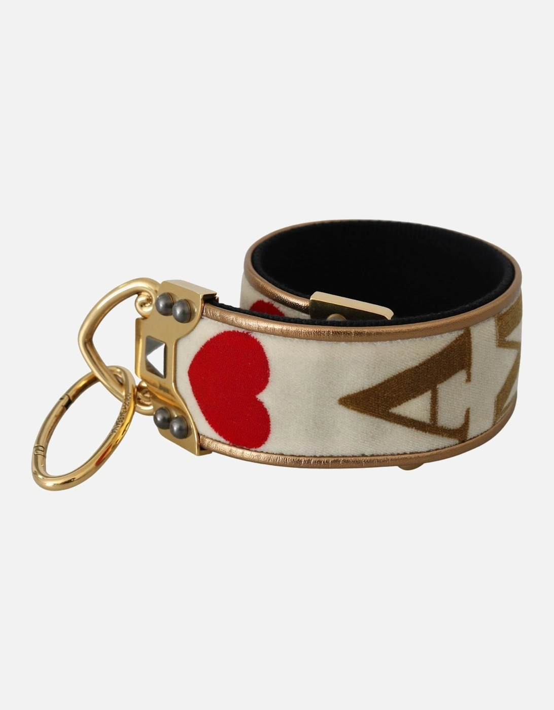Dolce Gabbana Bag Charm Heart Geo Velvet Women - Gold Miscellaneous, 3 of 2
