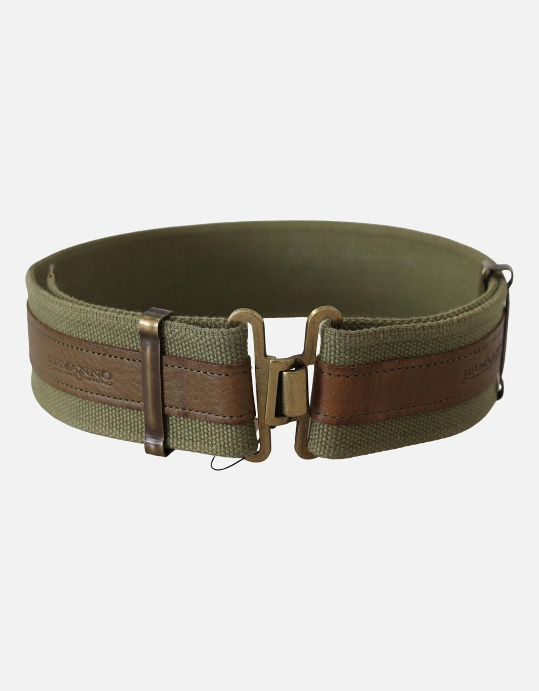 Canvas Leather Belt Women - Green
