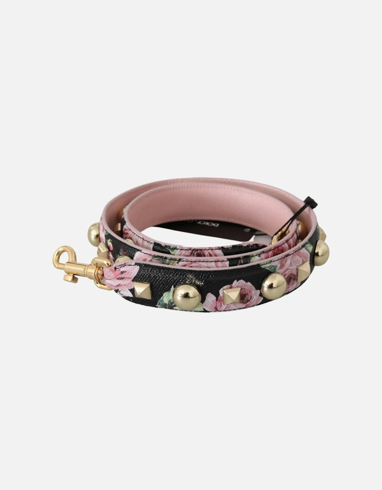 Dolce Gabbana Rose Print Leather Strap Women - Red Miscellaneous
