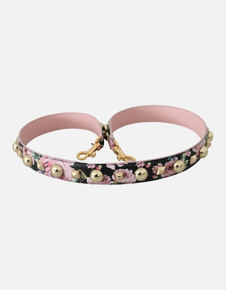 Dolce Gabbana Rose Print Leather Strap Women - Red Miscellaneous