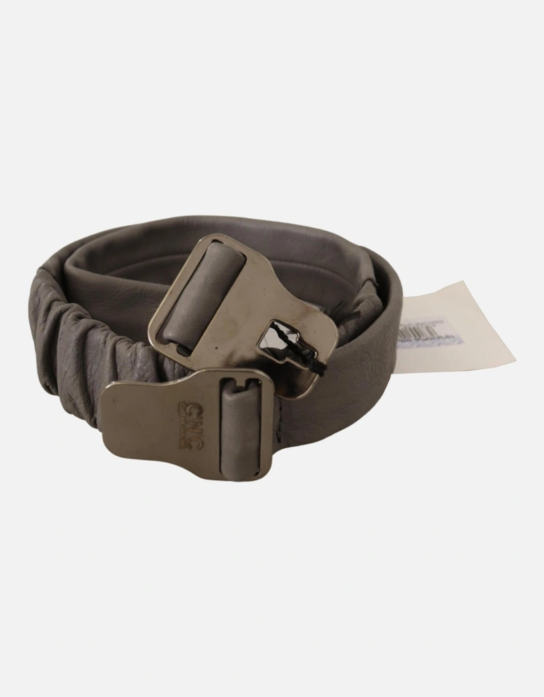 Leather Belt Women - Gray