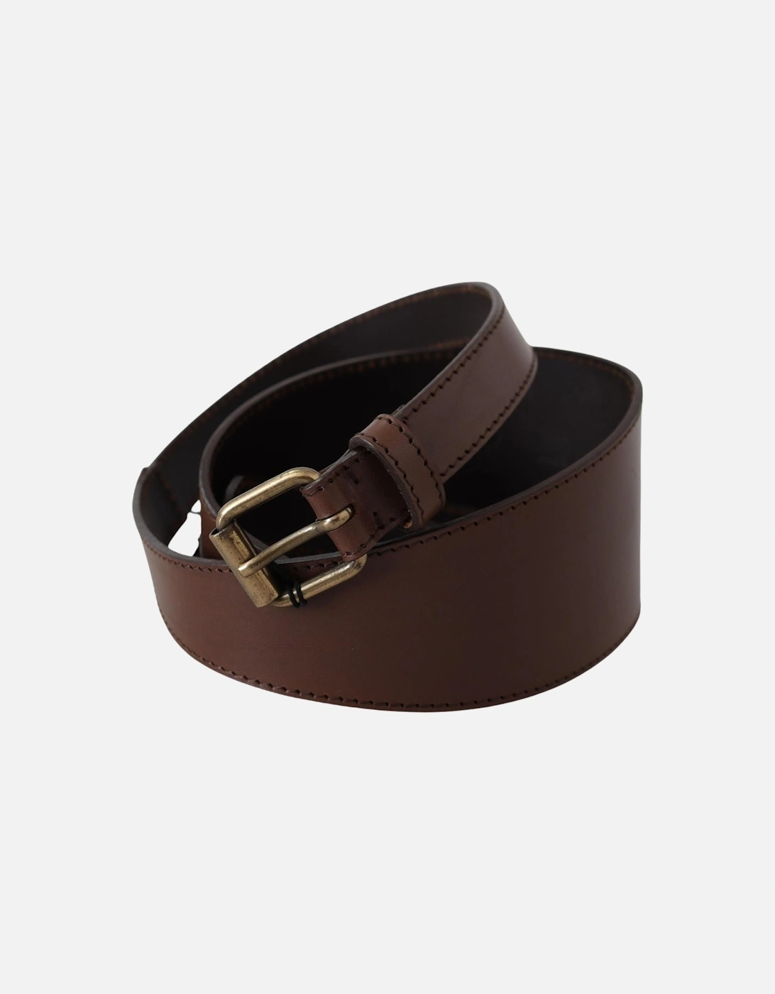 Leather Belt Classic Buckle Women - Brown, 4 of 3