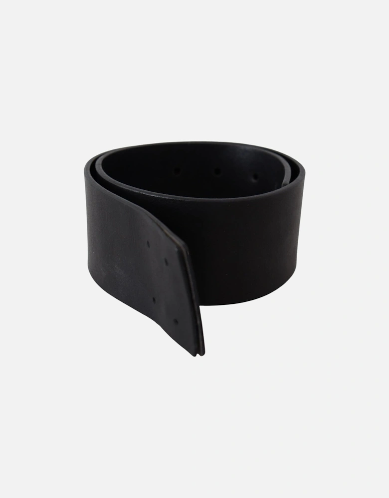 Leather Belt Wide Waist Women - Black