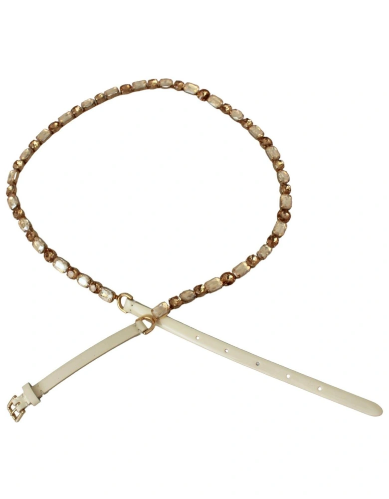 Dolce Gabbana Cream Leather Belt Women - White
