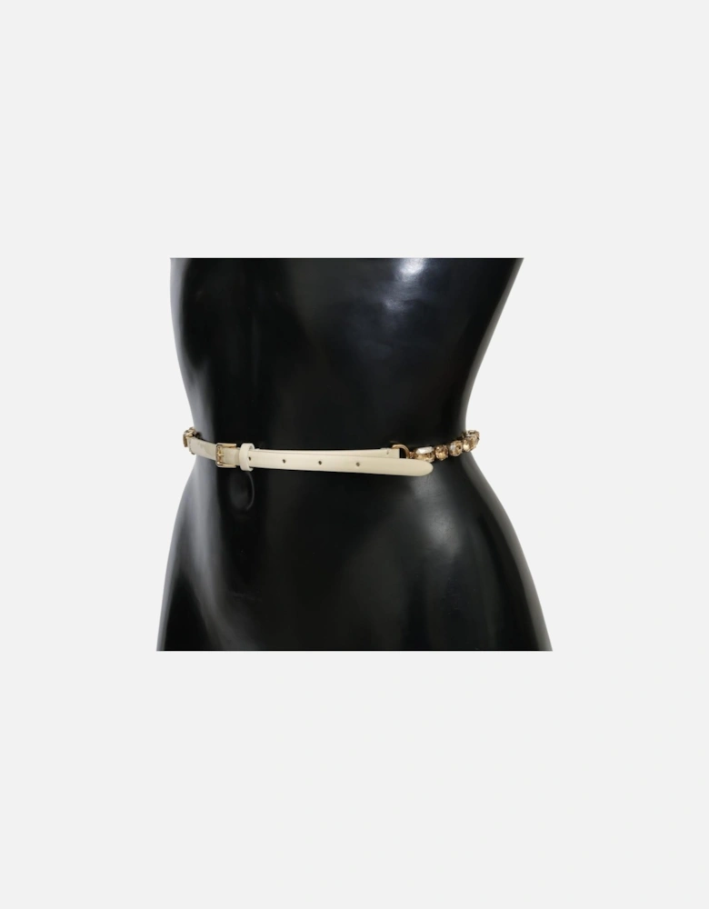Dolce Gabbana Cream Leather Belt Women - White
