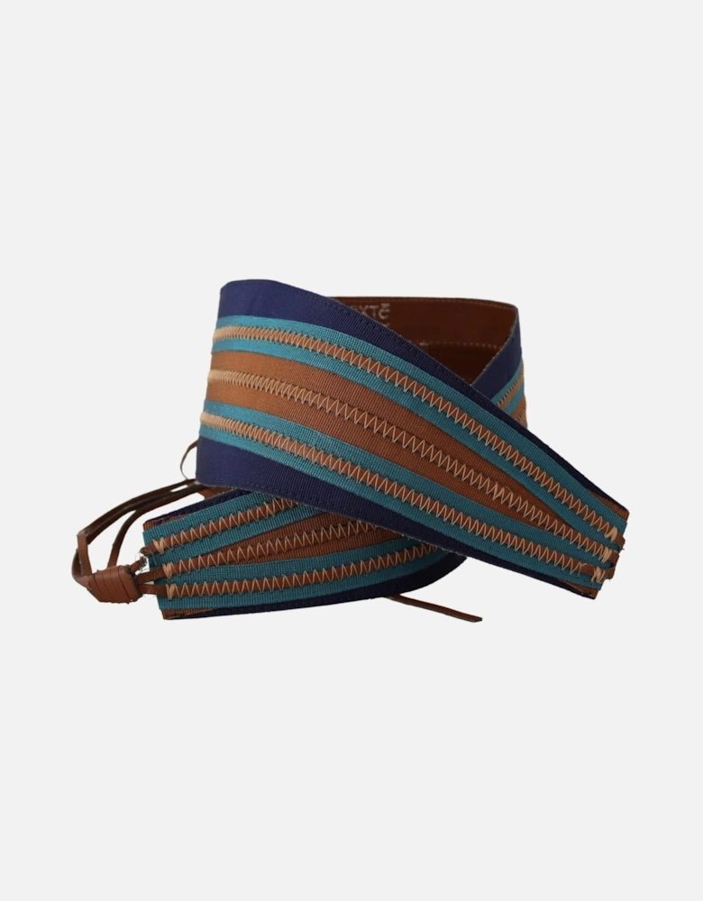 BEL8098 Wide Fabric Belt Women - Brown