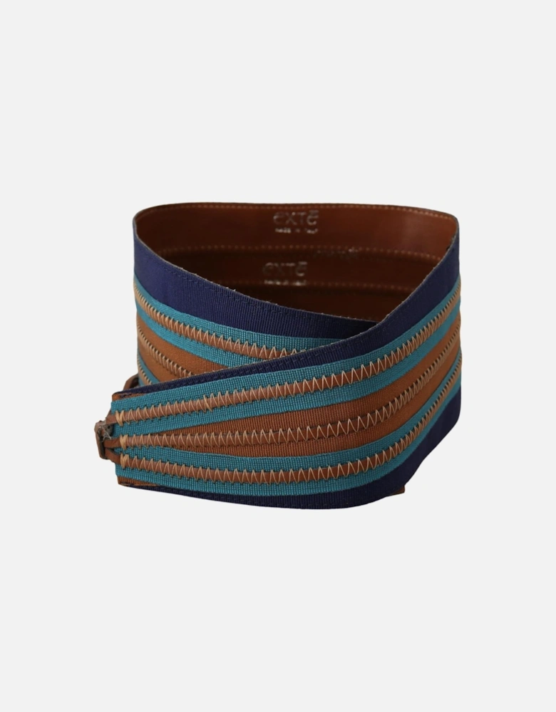BEL8098 Wide Fabric Belt Women - Brown
