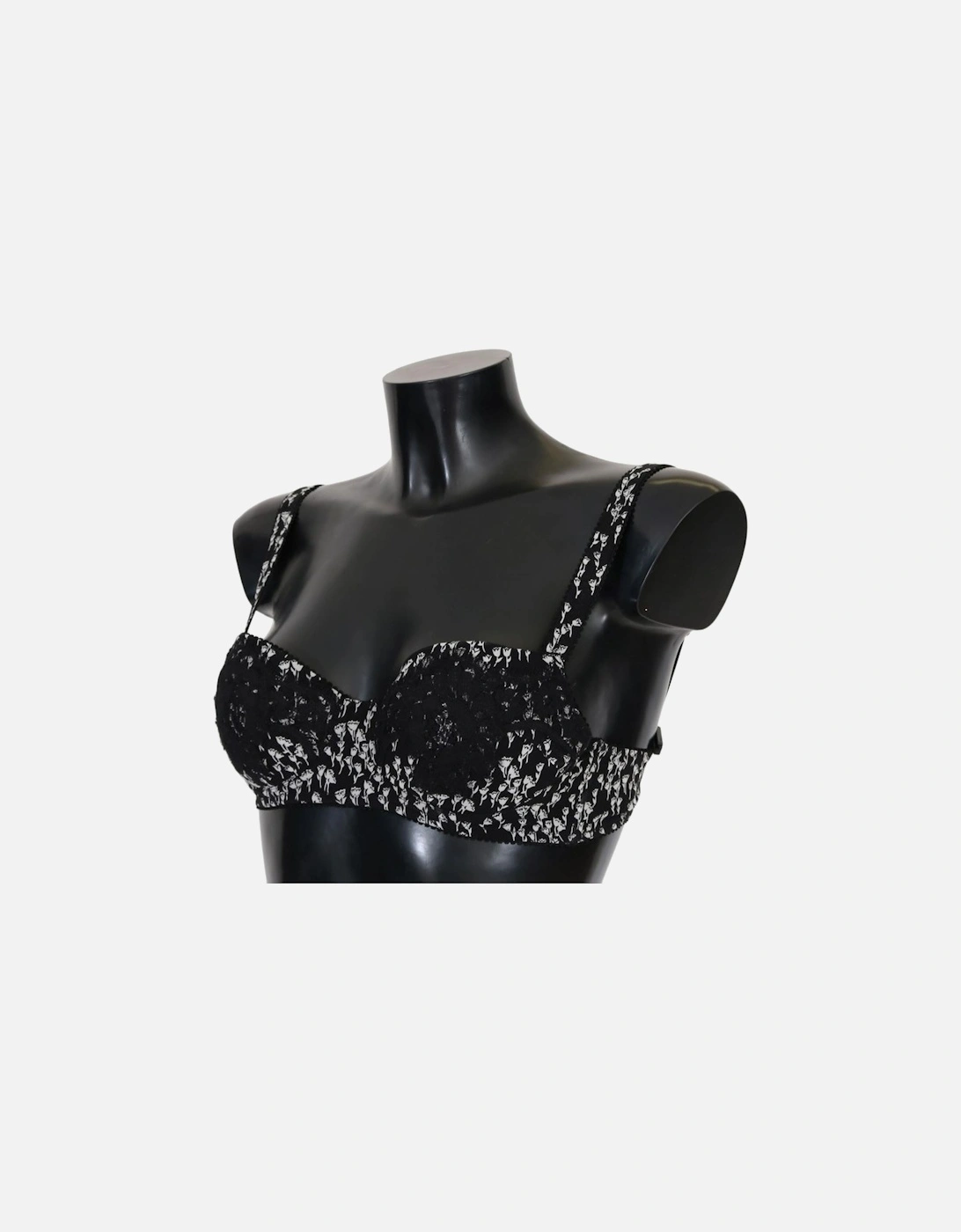 Lace Bra Floral Print BIK075 Women - Black Underwear