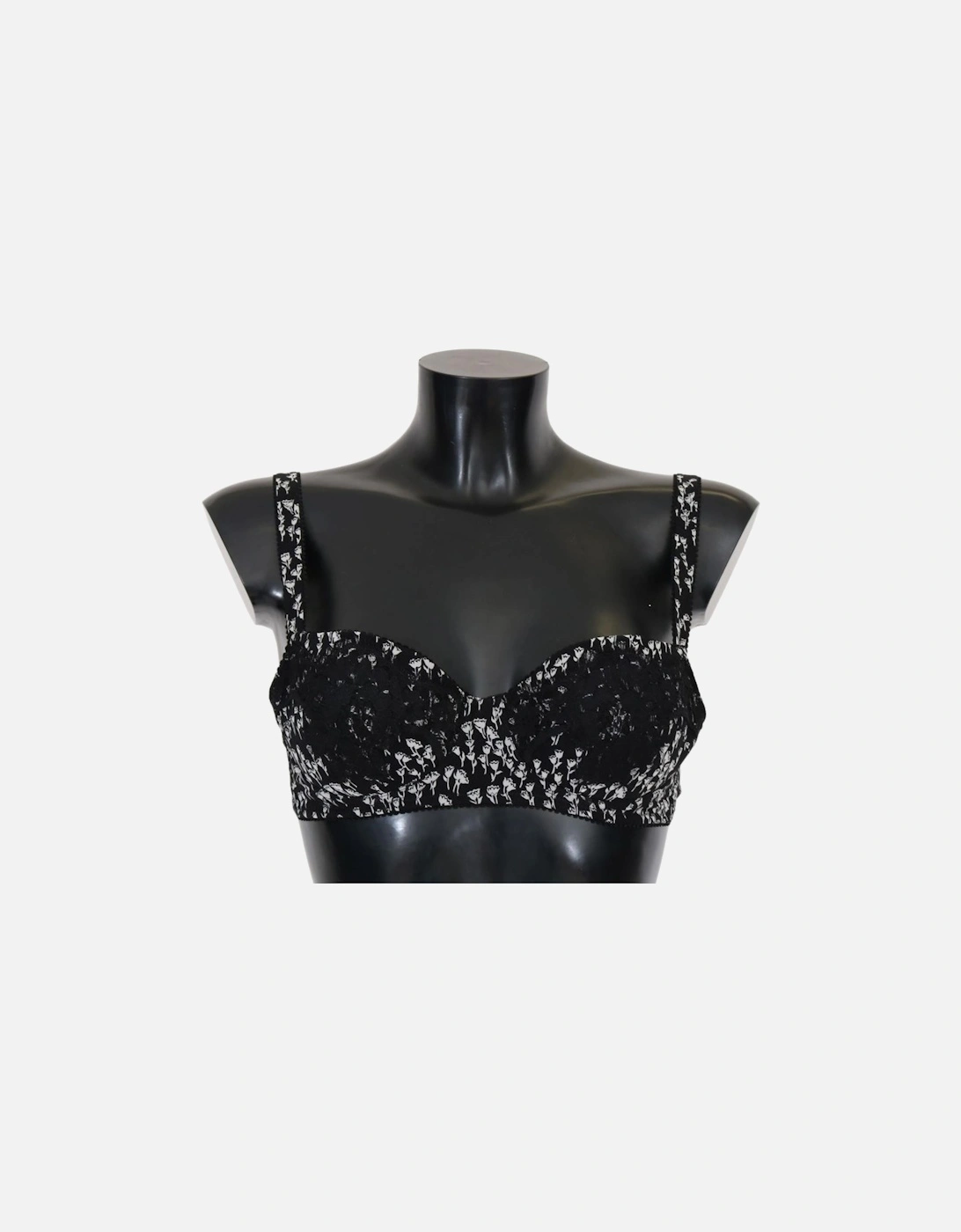 Lace Bra Floral Print BIK075 Women - Black Underwear, 7 of 6