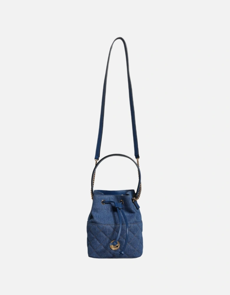 Crossbody Bag with Detachable Strap and Logo Hardware Women - Blue