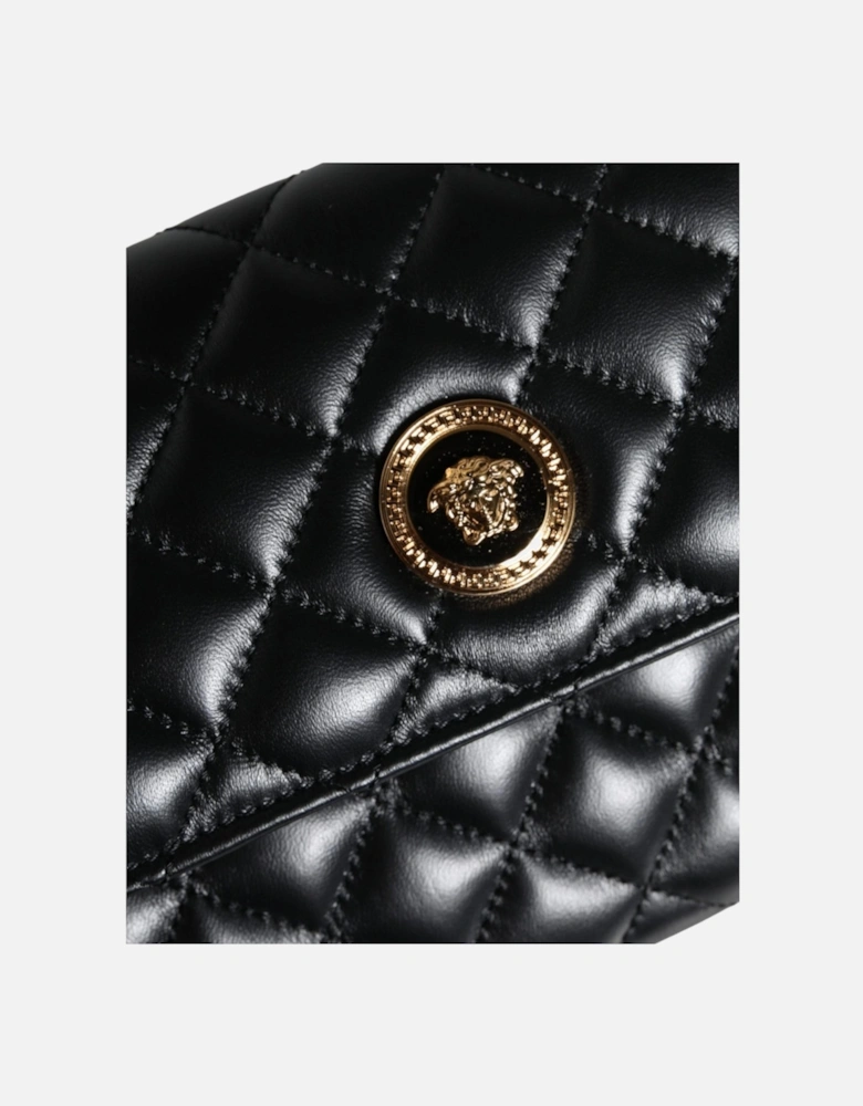 Black Quilted Nappa Leather Crossbody Shoulder Bag Women Crossbody