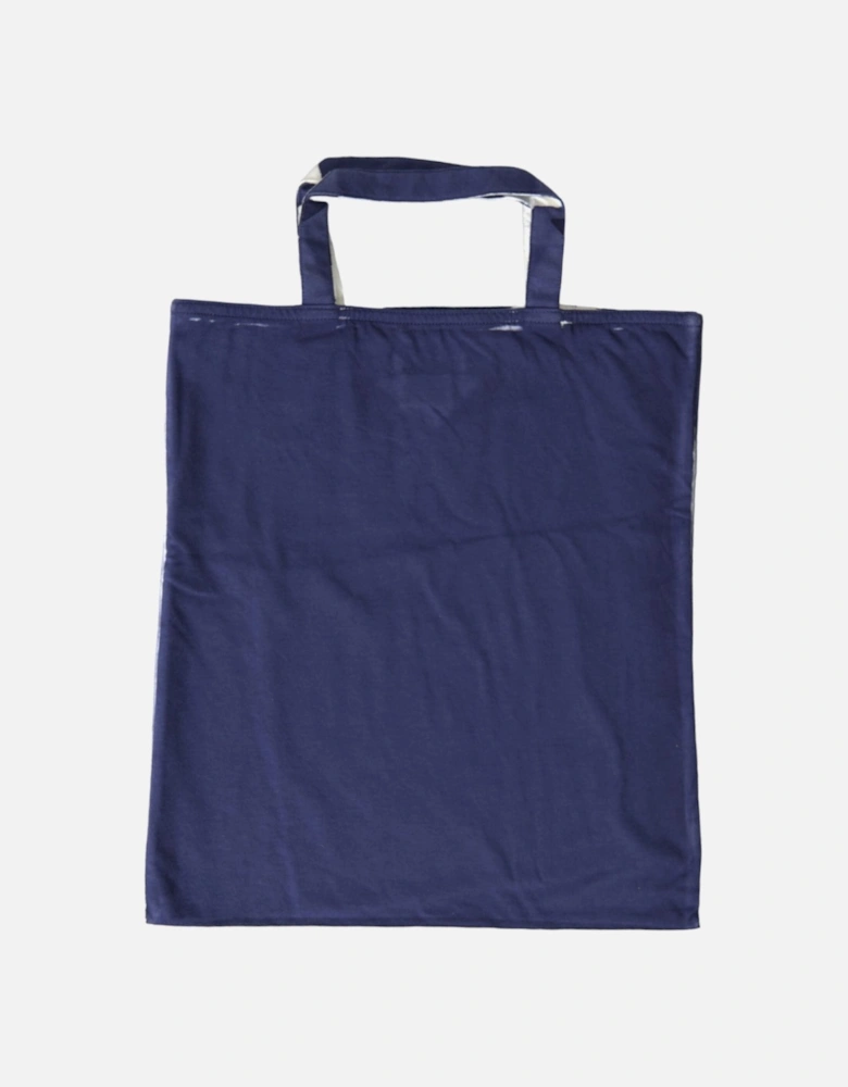 Blue Fabric Shopping Tote Bag Women