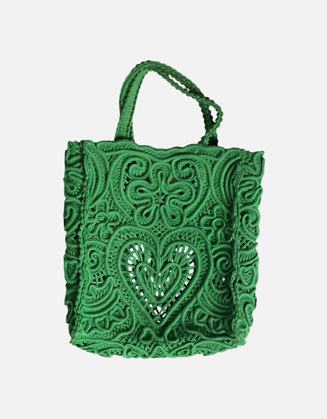 Crochet Beatrice Tote with Gold Metal Detailing Women - Green Tote