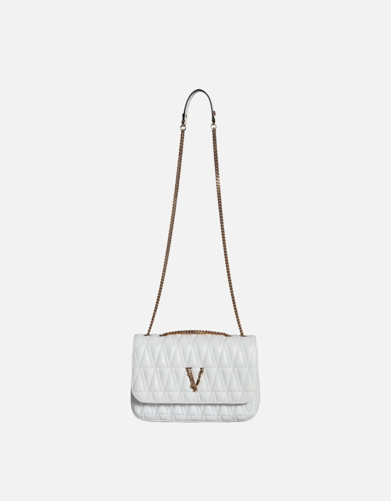 Crossbody Bag with Adjustable Strap and Logo Hardware Women - White