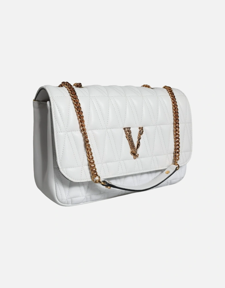 Crossbody Bag with Adjustable Strap and Logo Hardware Women - White