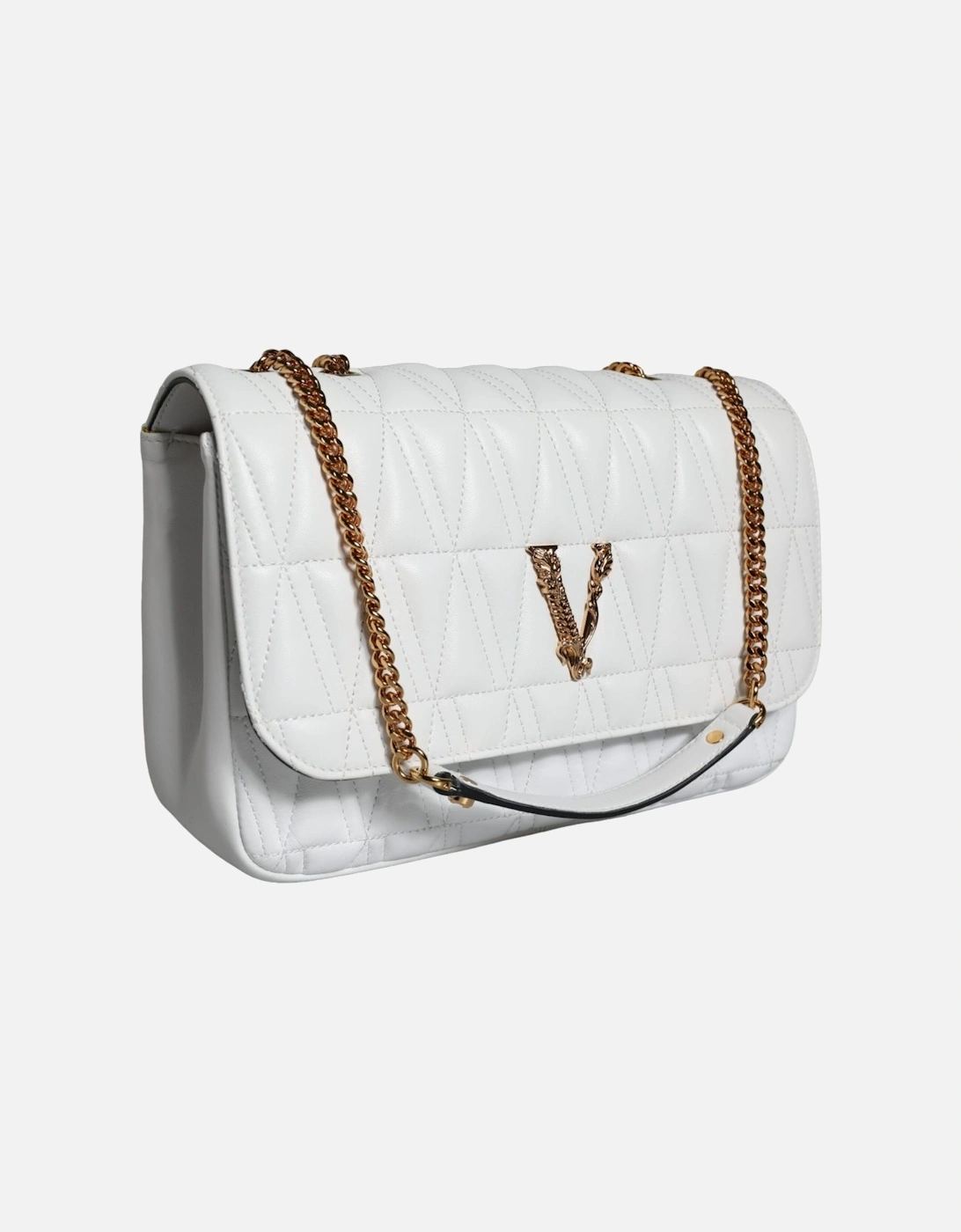 Crossbody Bag with Adjustable Strap and Logo Hardware Women - White