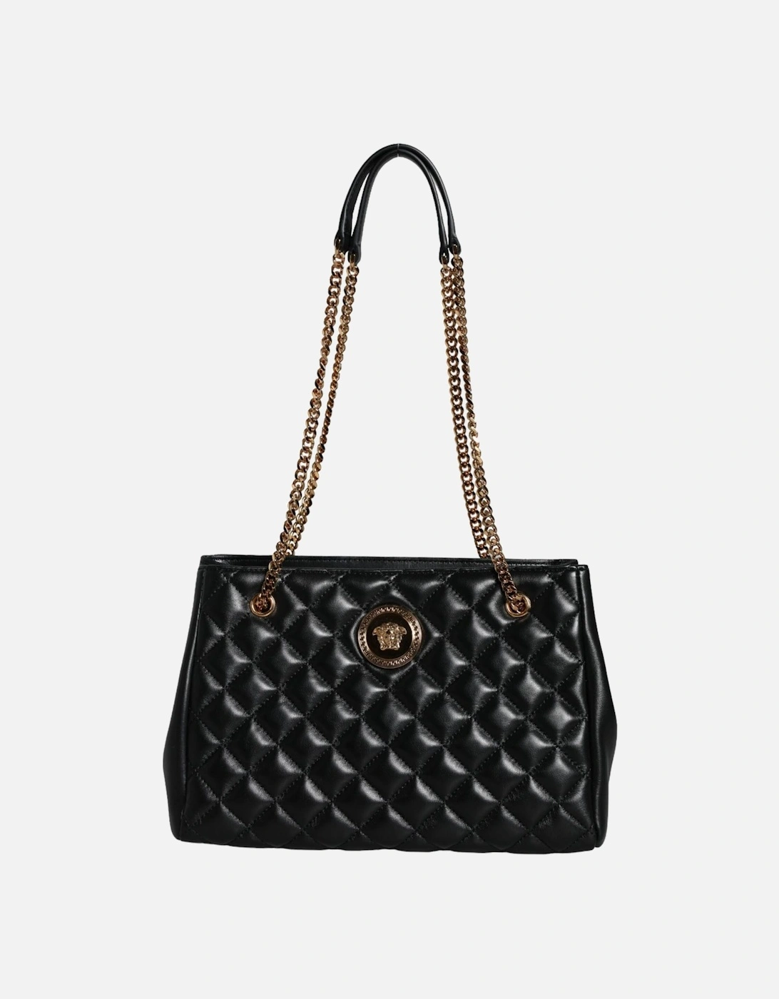 Black Quilted Nappa Leather Shoulder Chain Strap Bag Women Shoulder, 6 of 5