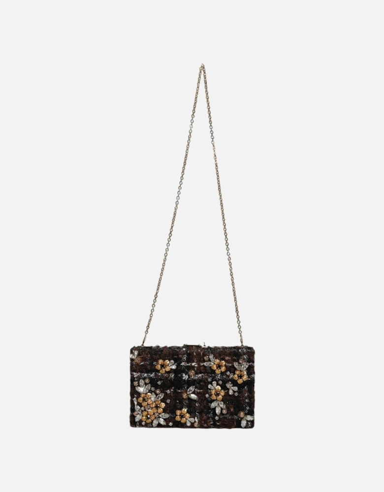 Embellished Miniature Crossbody Clutch with Gold Chain Women -