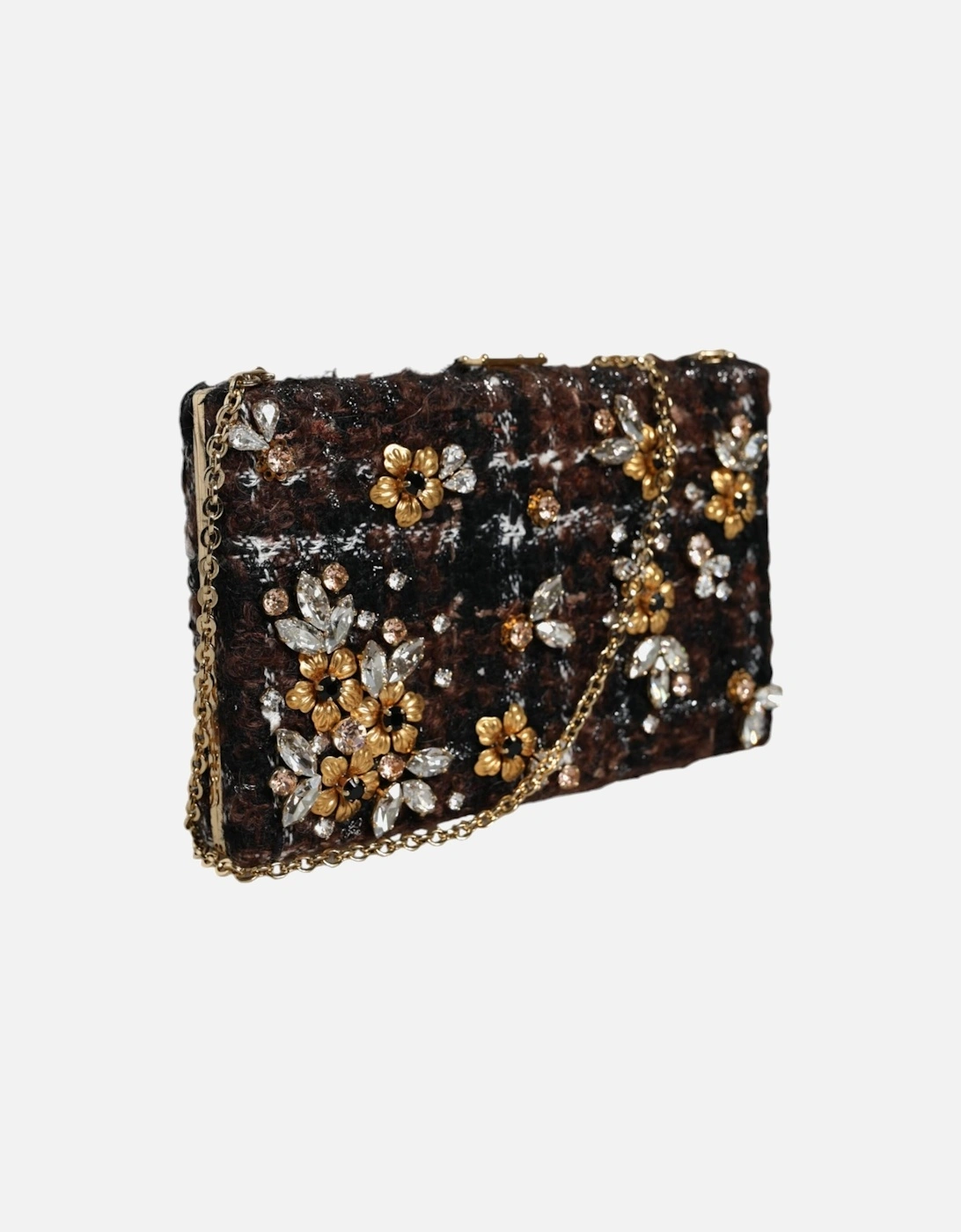 Embellished Miniature Crossbody Clutch with Gold Chain Women -