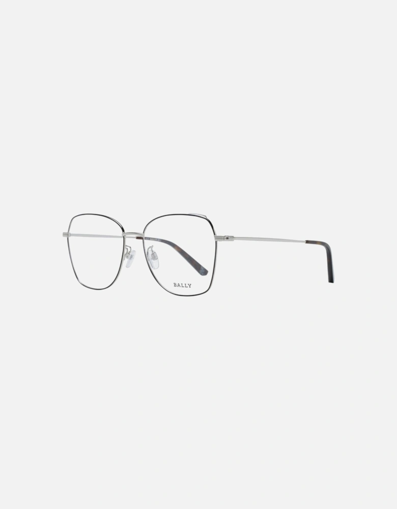 Black Metal Square Frame Glasses with Demo Lenses Women