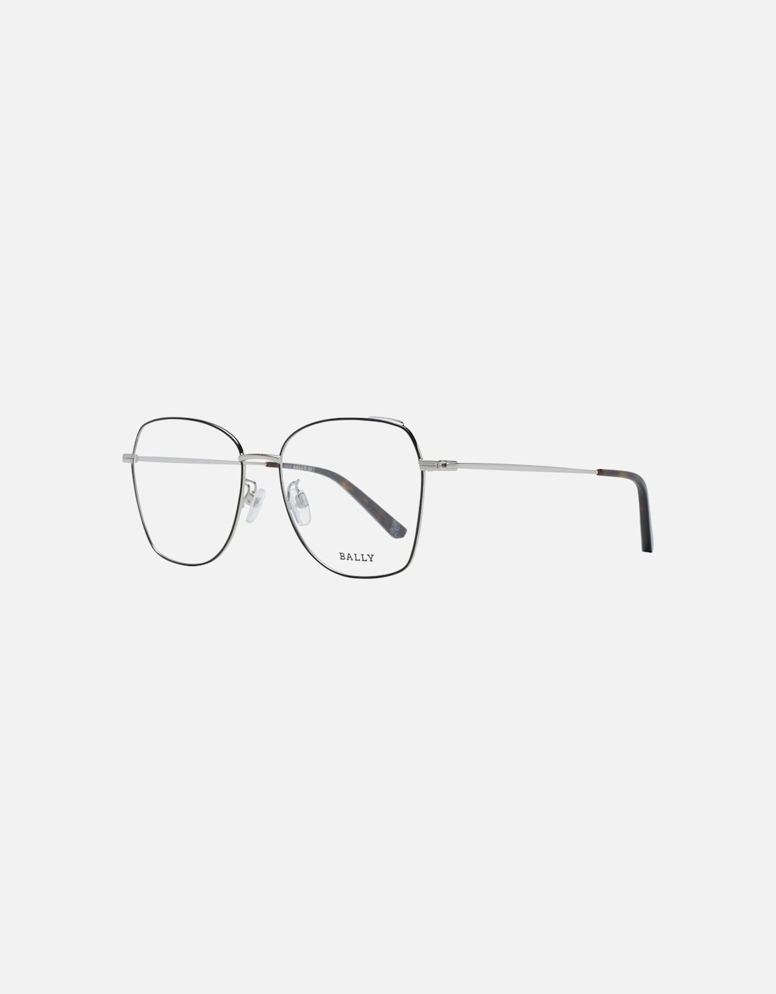 Black Metal Square Frame Glasses with Demo Lenses Women, 4 of 3