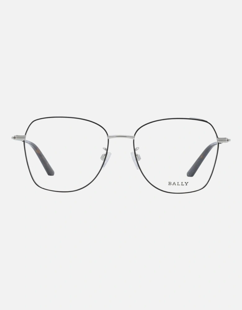 Black Metal Square Frame Glasses with Demo Lenses Women
