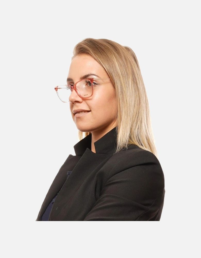 BY3012 Pink Square Eyeglasses Women - Red Frames