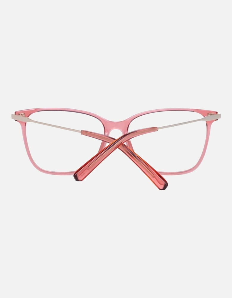 BY3012 Pink Square Eyeglasses Women - Red Frames