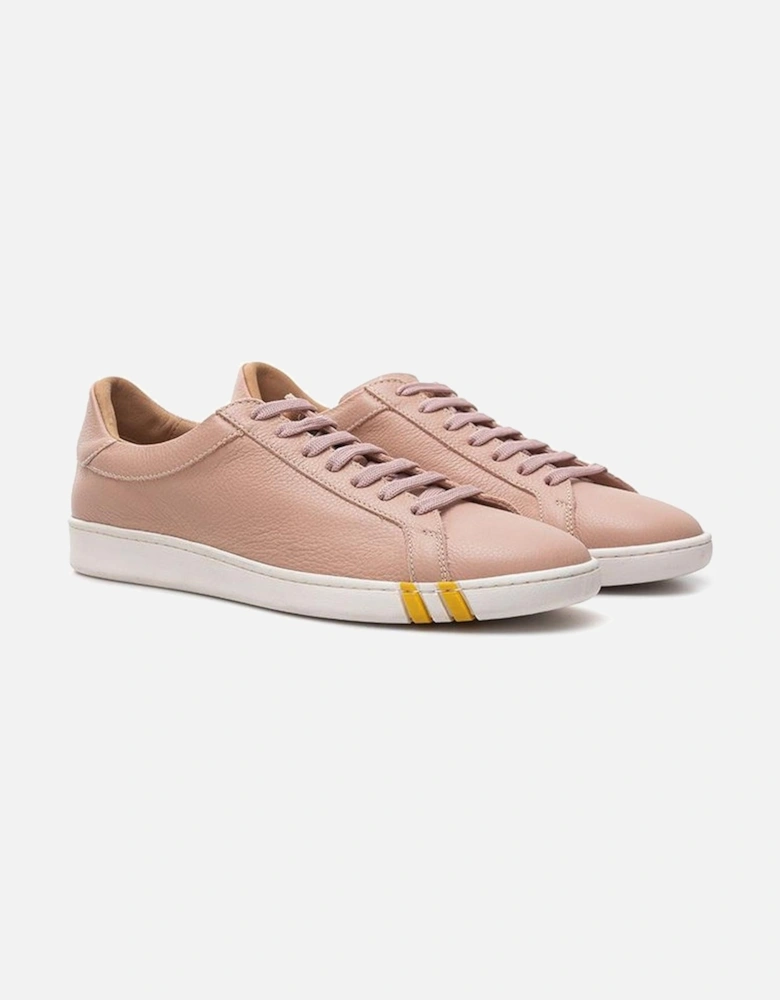 Elegant Cotton Leather Sneakers - Pink Women