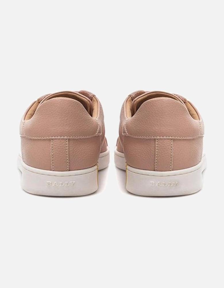 Elegant Cotton Leather Sneakers - Pink Women