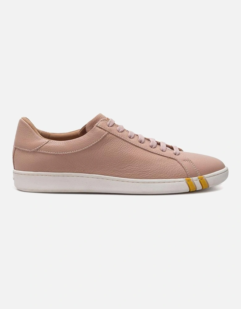 Elegant Cotton Leather Sneakers - Pink Women