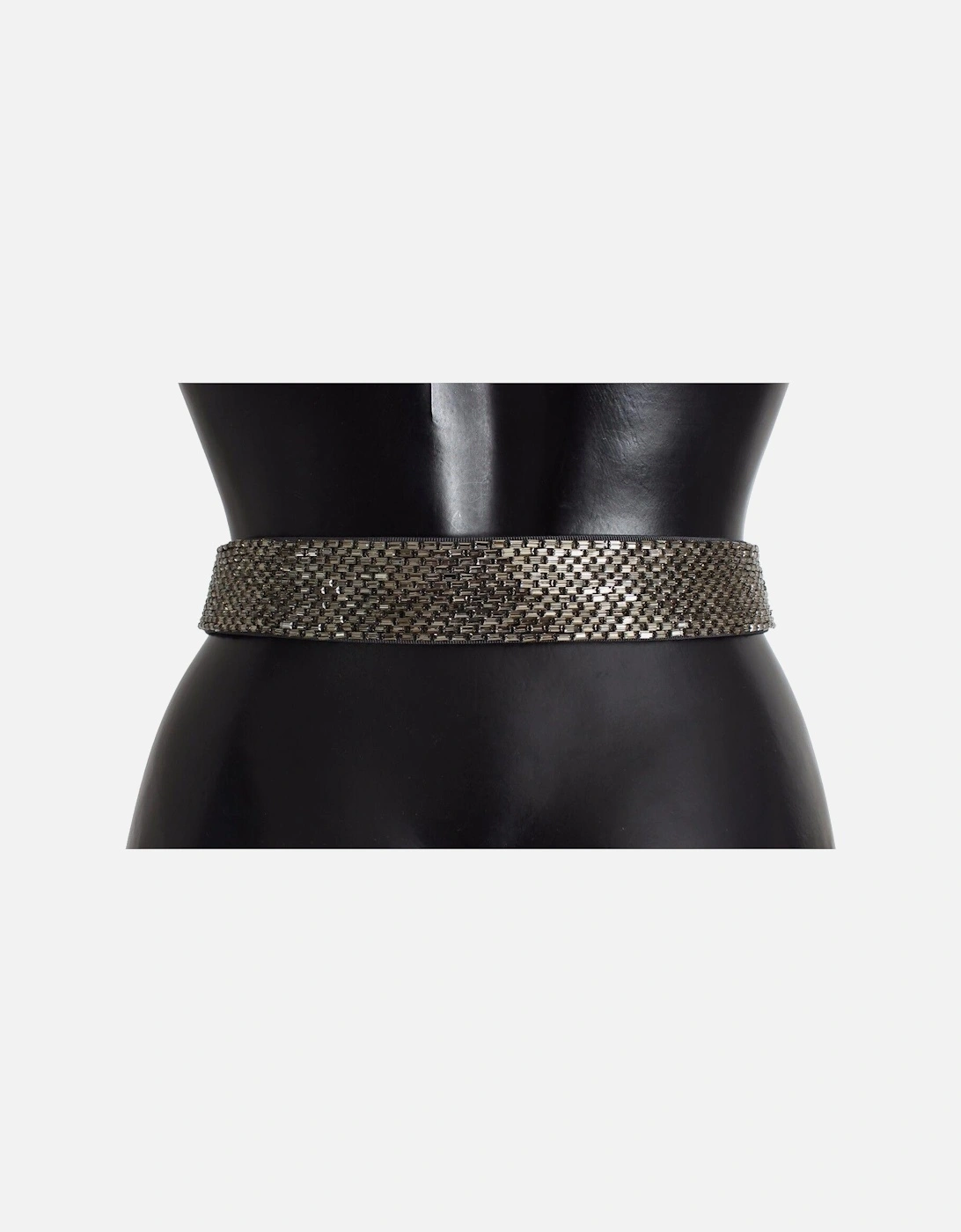 Crystal Embellished Grey Belt Women - Multicolor