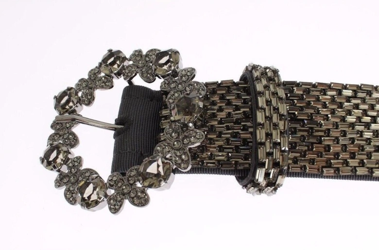 Crystal Embellished Grey Belt Women - Multicolor