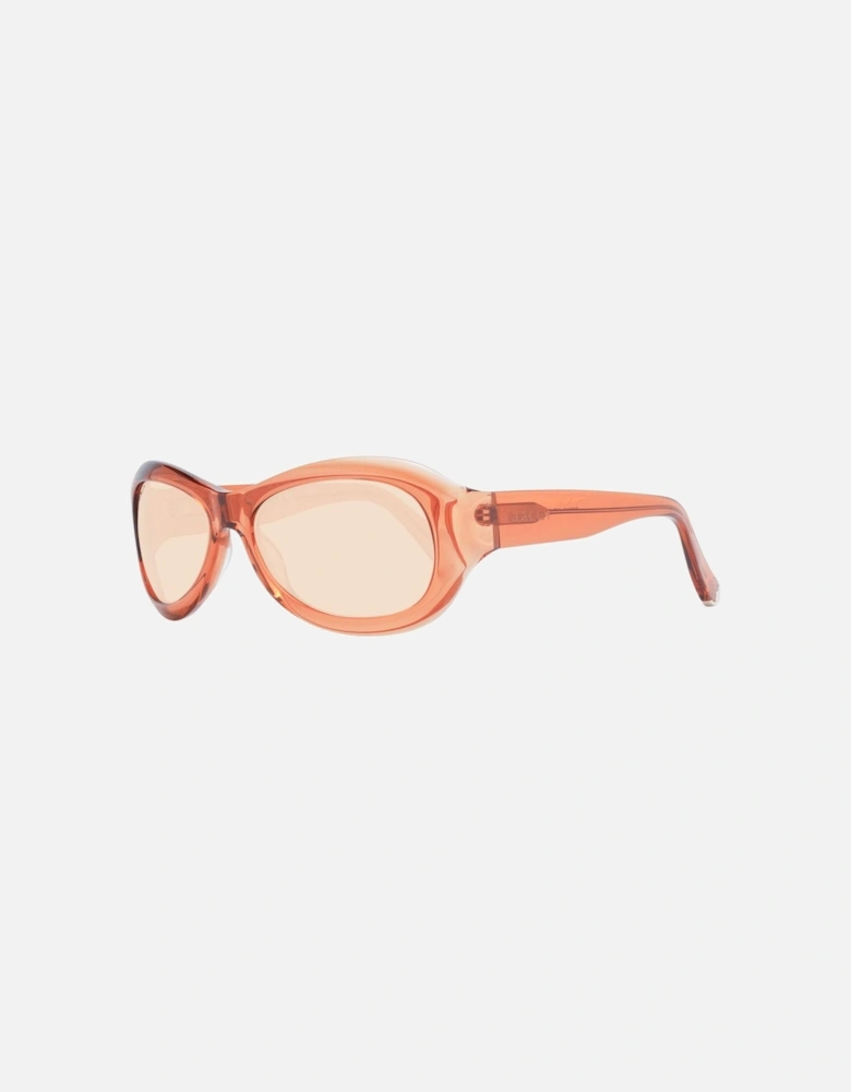 Brown Oval Mirrored Sunglasses with UV Protection Unisex
