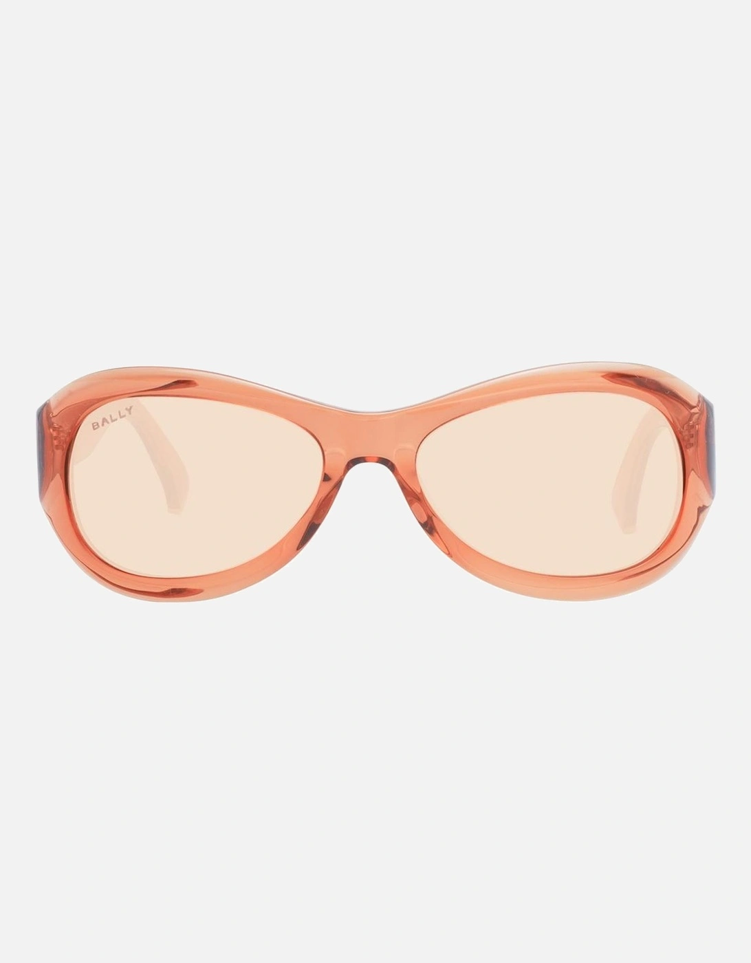 Brown Oval Mirrored Sunglasses with UV Protection Unisex