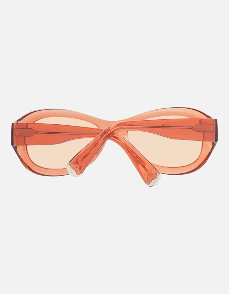 Brown Oval Mirrored Sunglasses with UV Protection Unisex