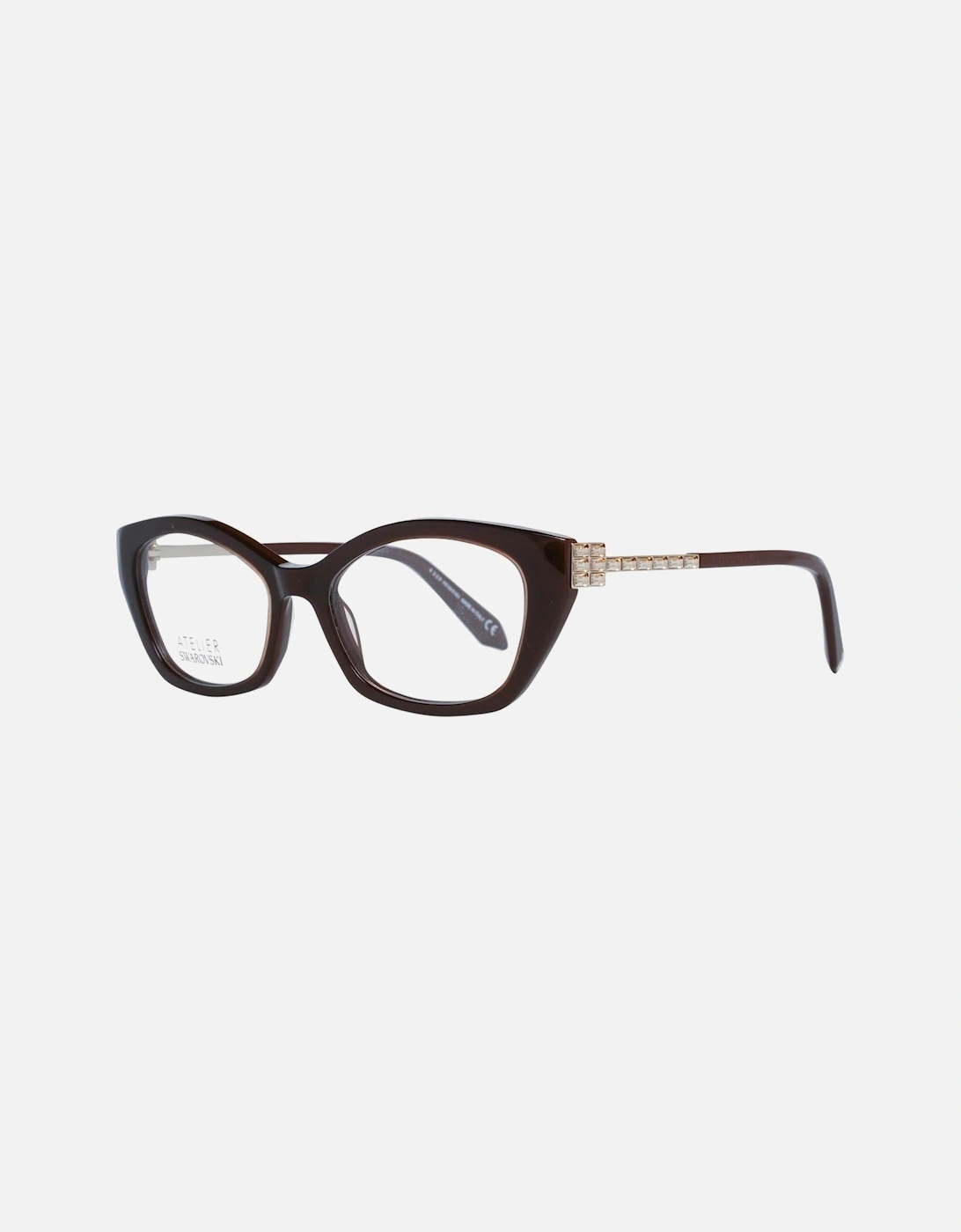 Brown Cat Eye Glasses with Demo Lenses and Branded Case Women Frames, 5 of 4