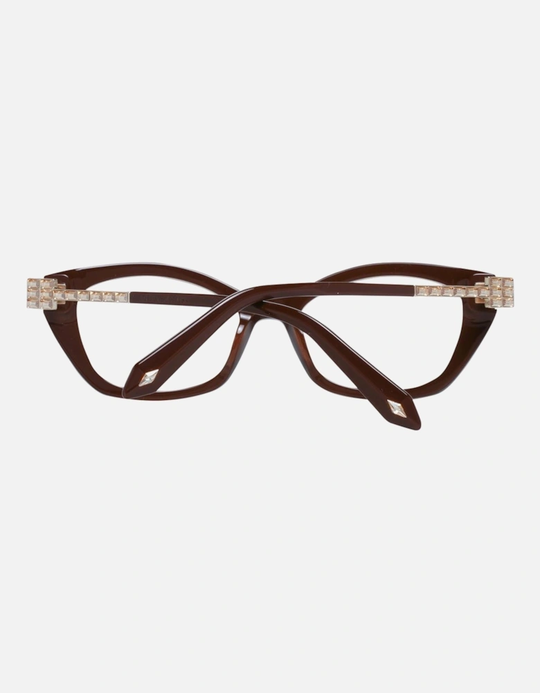Brown Cat Eye Glasses with Demo Lenses and Branded Case Women Frames