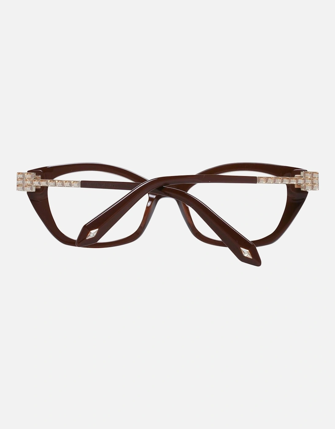 Brown Cat Eye Glasses with Demo Lenses and Branded Case Women Frames