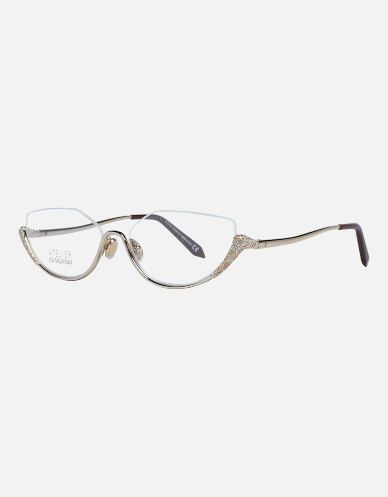 Gold Cat Eye Metal Frame Glasses with Demo Lenses Women